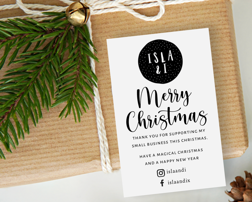 Personalised Portrait Christmas Business Thank You for Helping My Business Grow Cards (50 Cards) - Image 3