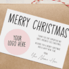 Personalised Logo and Business Name Christmas Thank You Business Cards