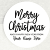 Personalised Merry Christmas Stickers
