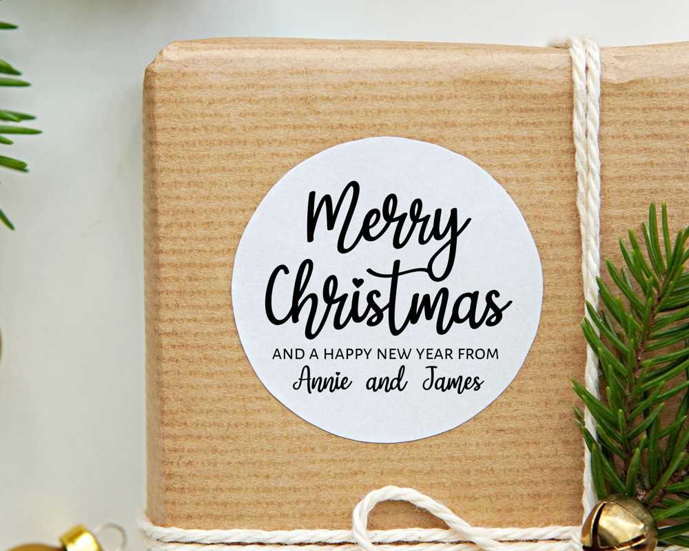 Personalised Merry Christmas Stickers - Image 2