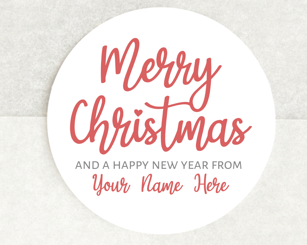 Small Business Christmas Sticker Personalised Merry Christmas Sticker