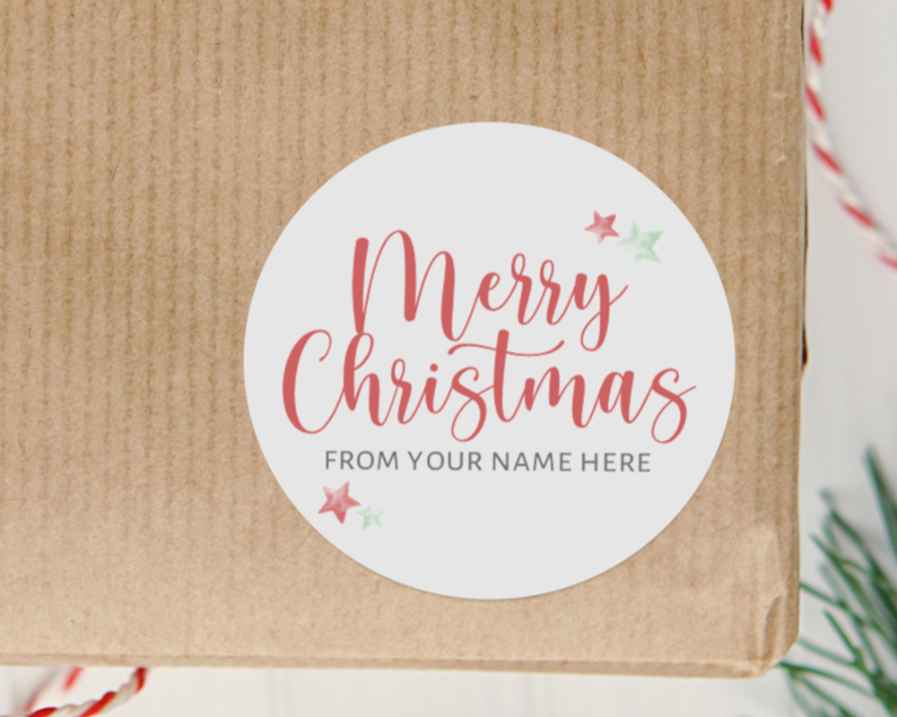 Personalised Merry Christmas Business Stickers - Image 8