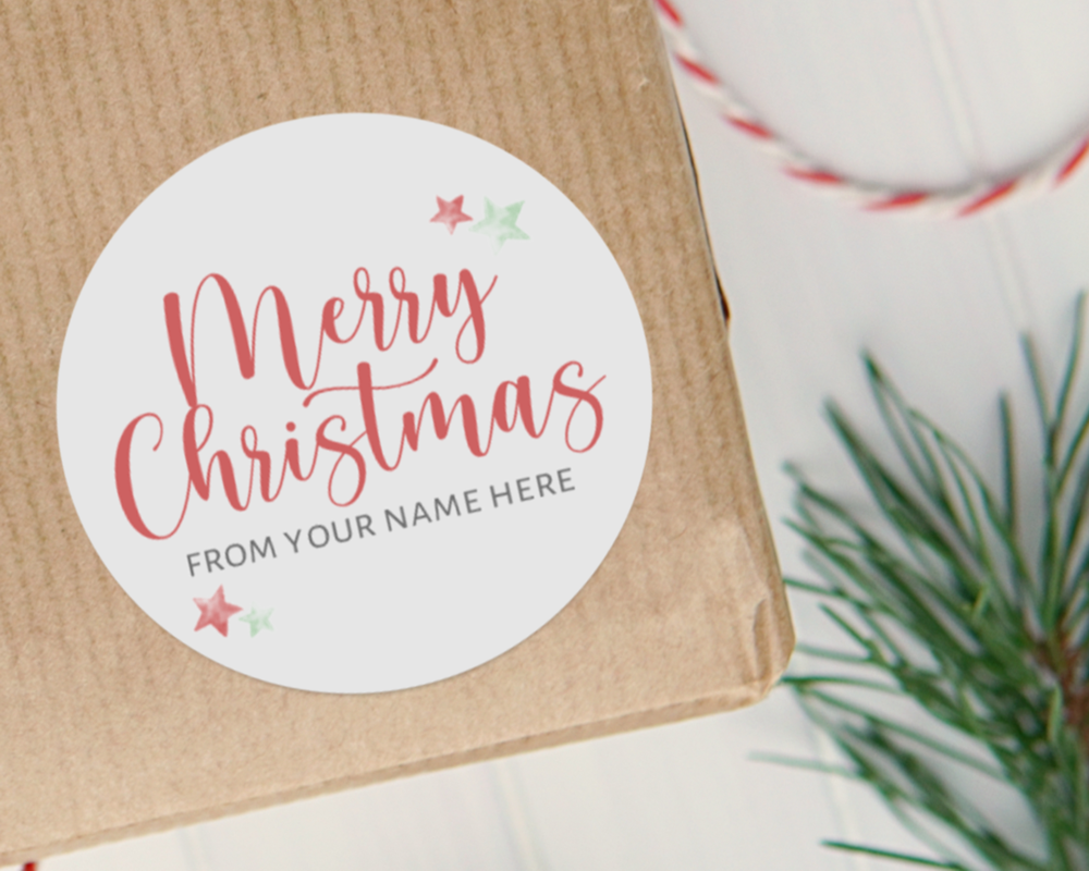 Personalised Merry Christmas Business Stickers - Image 7