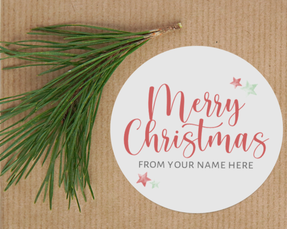 Personalised Merry Christmas Business Stickers - Image 6