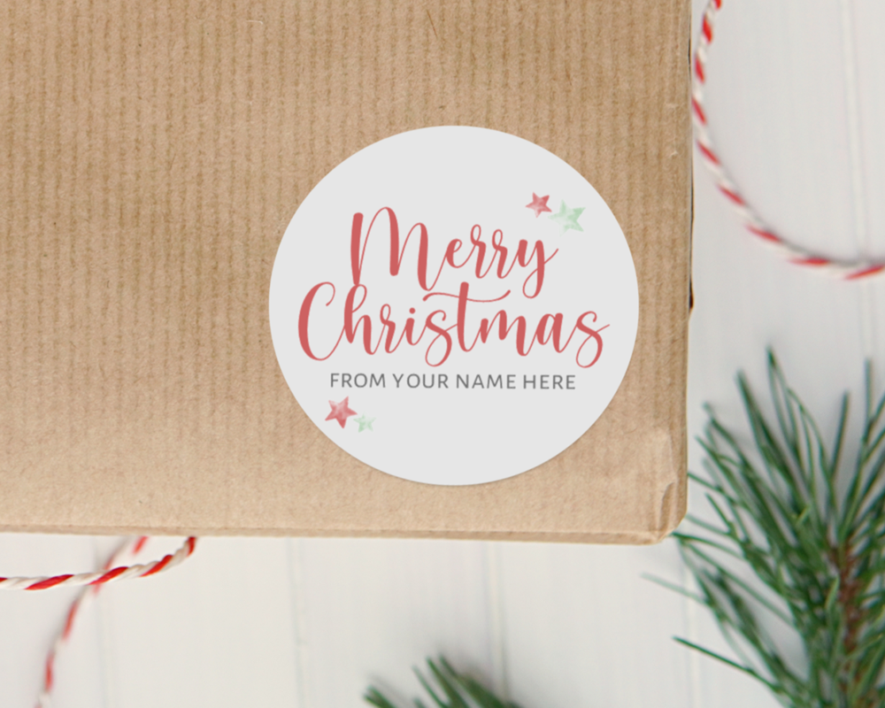 Personalised Merry Christmas Business Stickers - Image 5