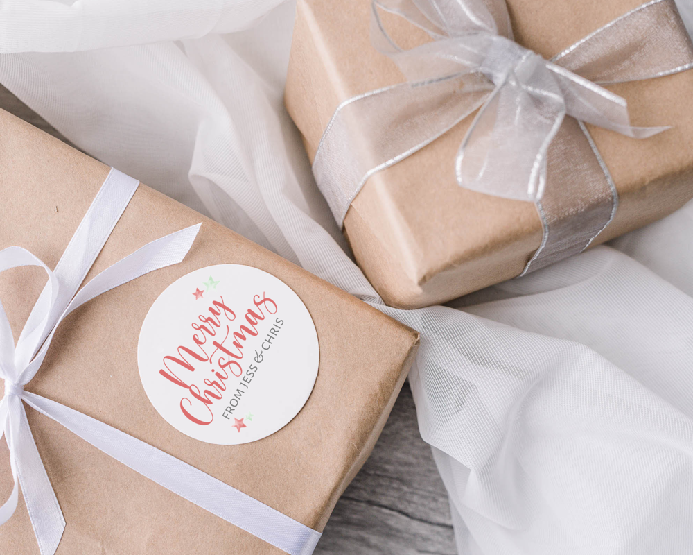 Personalised Merry Christmas Business Stickers - Image 4