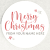 Personalised Merry Christmas Business Sticker Personalised Christmas Sticker with Stars