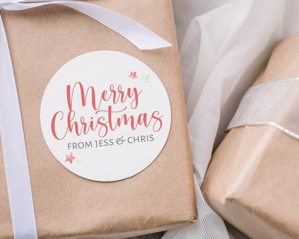 Personalised Merry Christmas Business Stickers - Image 3