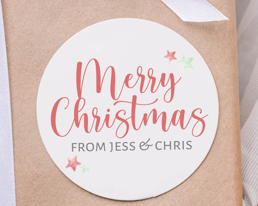 Personalised Merry Christmas Business Stickers - Image 2