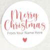 Personalised Red Business Merry Christmas Sticker