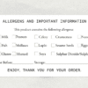 Allergen Stickers
