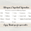 Beige Allergy Labels (21 Labels per A4 sheet)