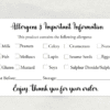 Allergy Labels