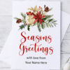 a6 Personalised seasons greetings christmas cards