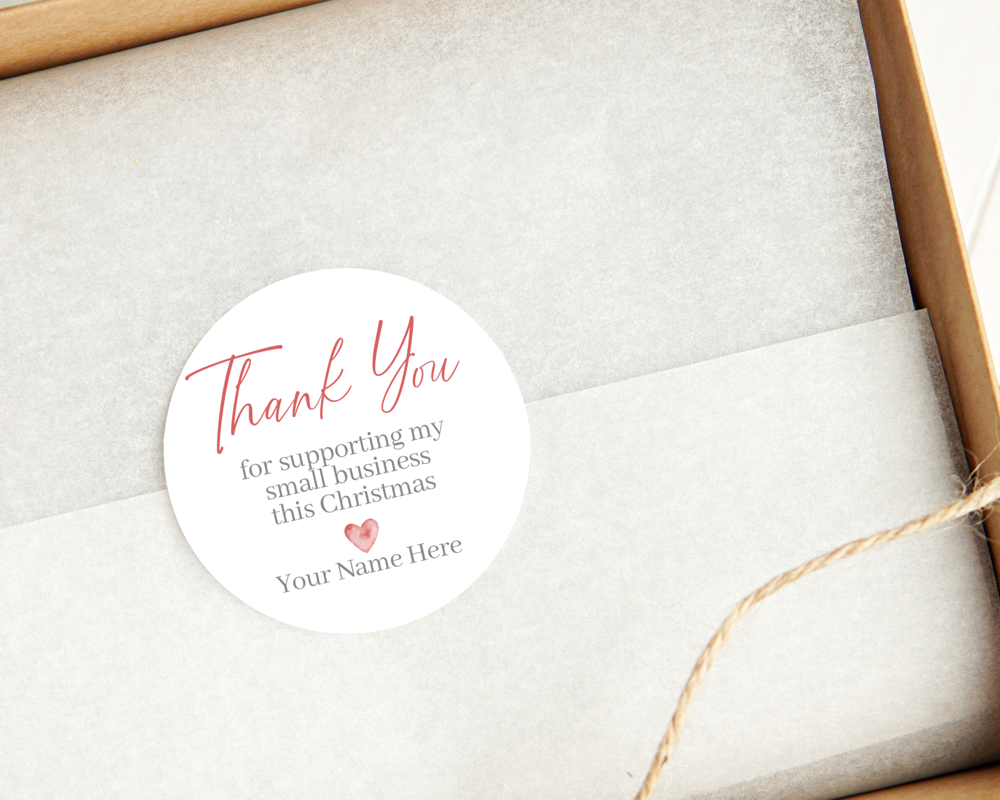 Personalised Thank You for Supporting Us Christmas Stickers - Image 3