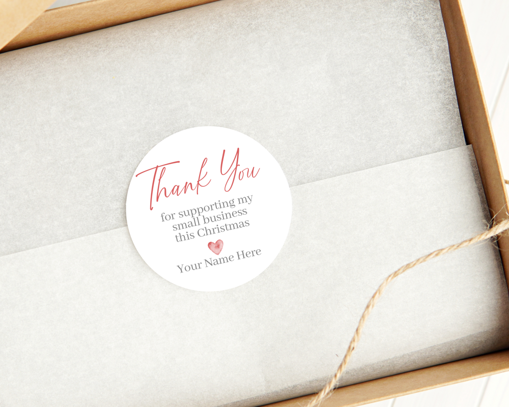 Personalised Thank You for Supporting Us Christmas Stickers - Image 4