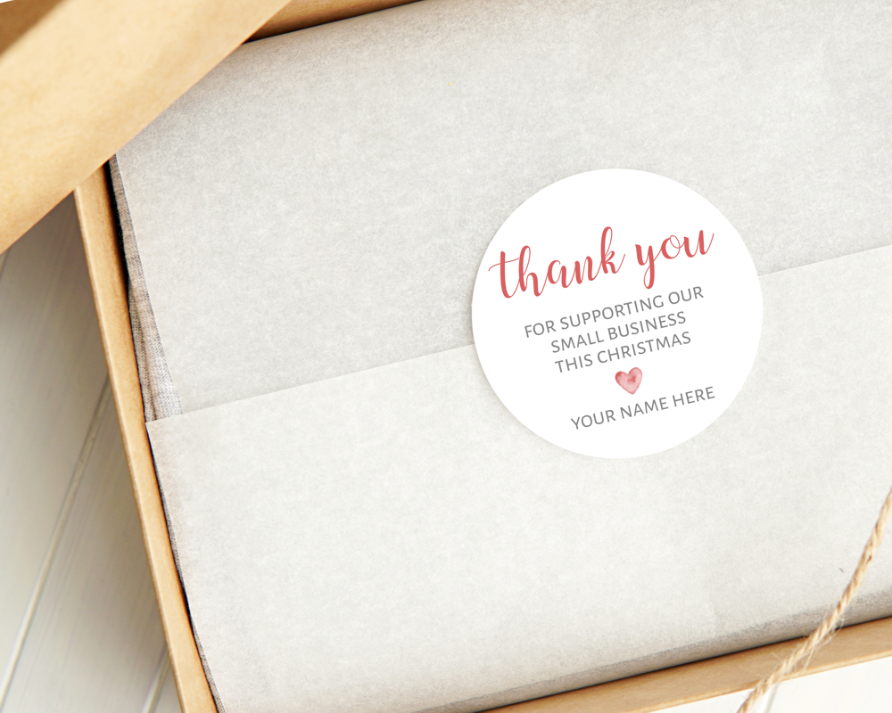 Thank You Personalised Christmas Stickers - Image 2