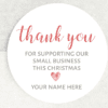 Thank You Personalised Christmas Stickers