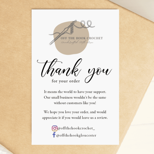 Thank You Business Cards