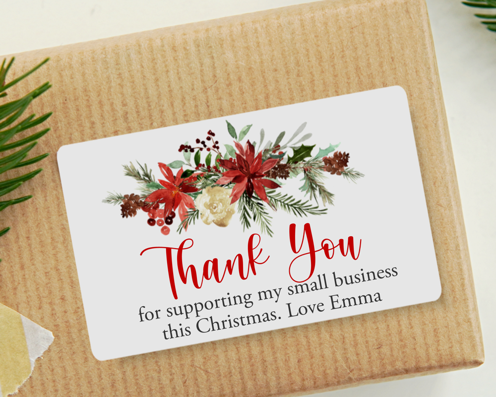 christmas marketing ideas for small businesses. personliased christmas thank youand business stationery
