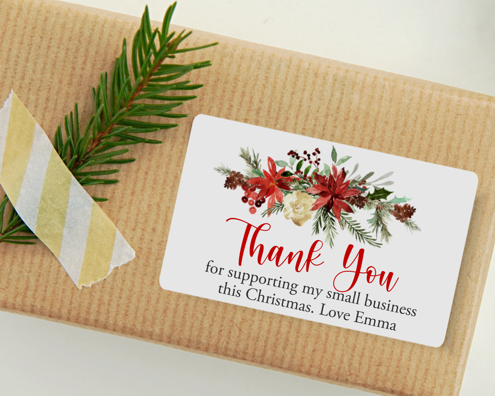Personalised Thank You For Your Support Garland Christmas Sticker - Image 3