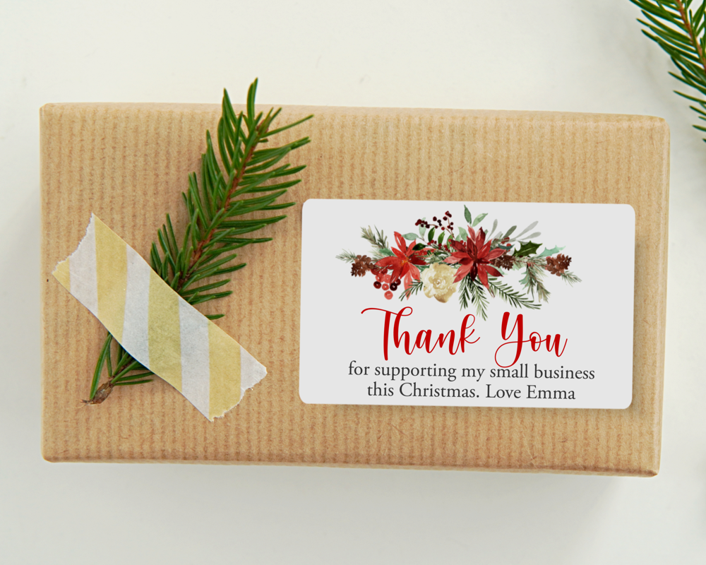 Personalised Thank You For Your Support Garland Christmas Sticker - Image 2