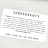 Small Ingredient Stickers