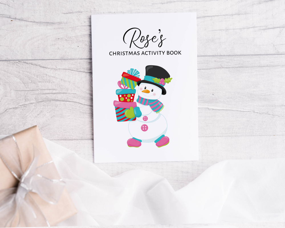 Children's Snowman Personalised Christmas Activity Books - Image 6