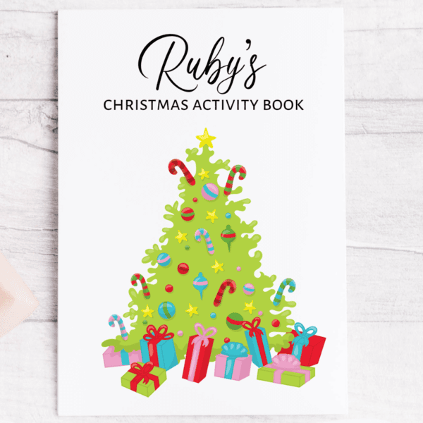 Children's Christmas Candy Cane Personalised Christmas Activity Books