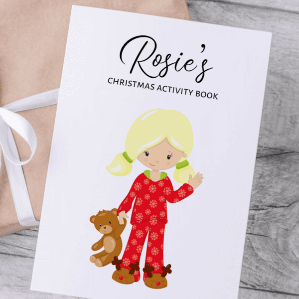 Christmas Activity Books for Children Children's Cute Christmas Personalised Activity Books