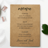 Rustic Wedding Menu