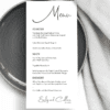 Menu Cards for Wedding Tables