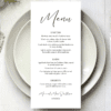 Menu Cards for Weddings