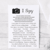 Wedding I Spy Cards