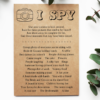 Rustic Wedding Game Cards