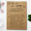 Rustic I Spy Wedding Game Cards