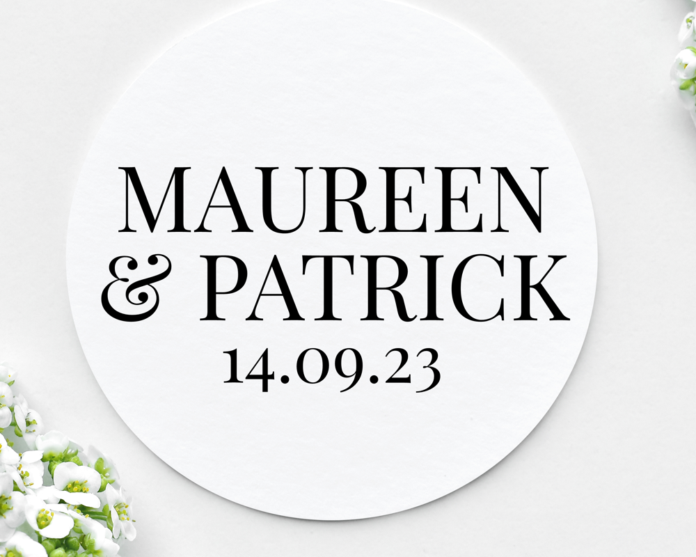 Wedding Name Stickers
