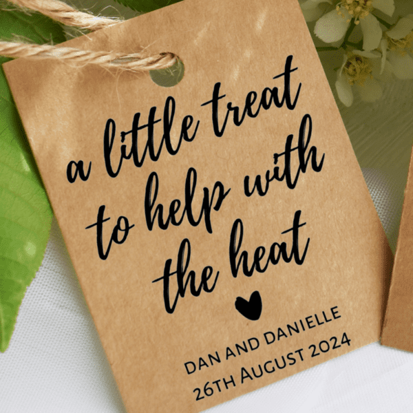Wedding Fan Favour Tags