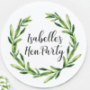 Green Hen Party Stickers