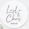 Personalised Wedding Name Stickers
